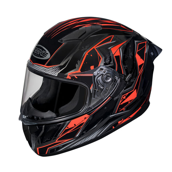 KASK INTEGRALNY SPRINT BLACK/GREY/FLUO RED